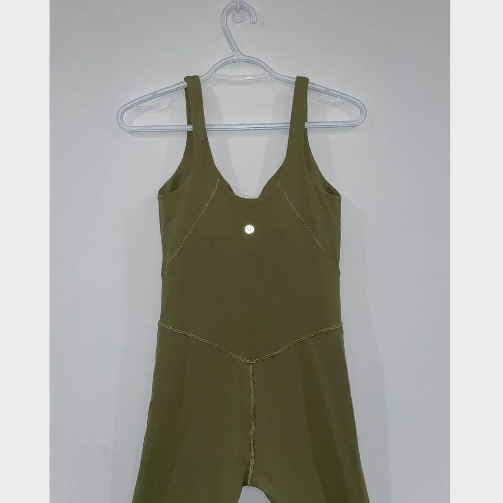 *SOLD* Lululemon Align Bodysuit Size 6 Bronze Green - Picture 4 of 6